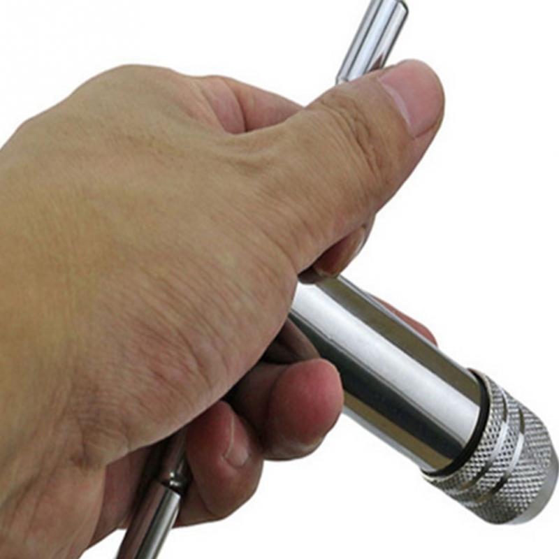 T-Griff Ratsche Windeisen Einstellbare Windeisen mit-M8 Maschine Schraube Gewinde metrisch Stecker Tippen Maschinist Werkzeug für klopfen Reibahle