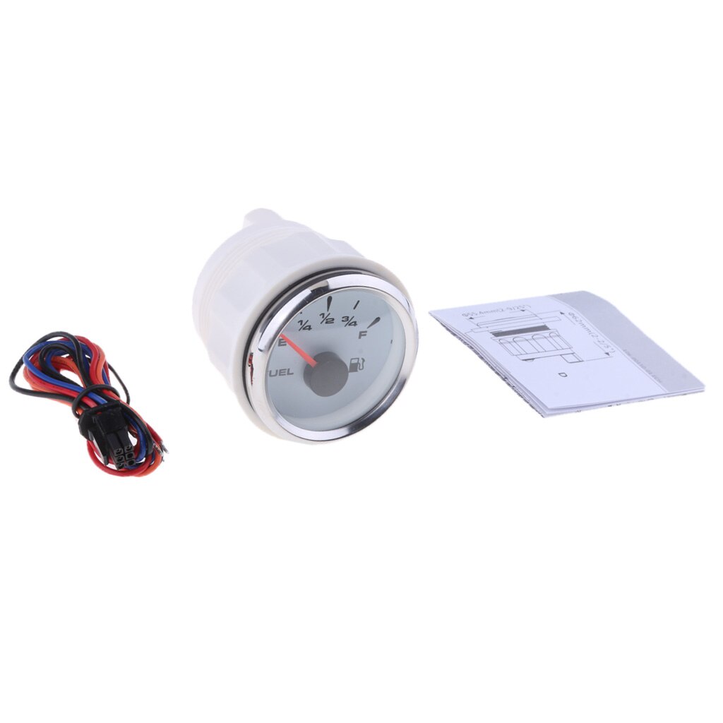 Stainless Steel Auto Motorcycle Marine Fuel Lever Gauge - LED Light Display