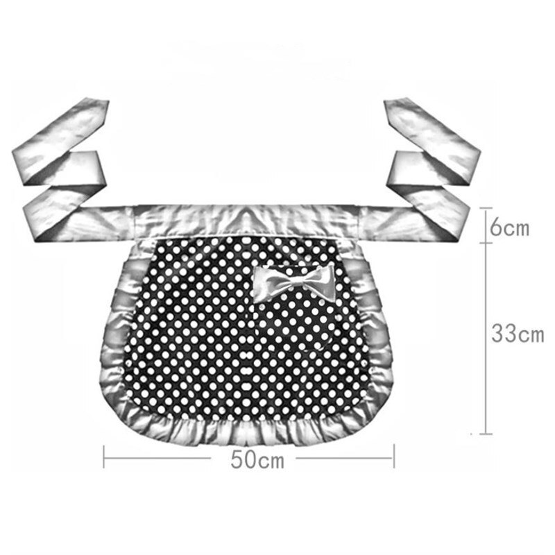 Cute Princess Polka Dots Apron Lace-up Bowknot Cloth Half-length Housekeeping Restaurant Cooking Work Cleaning Tools Aprons
