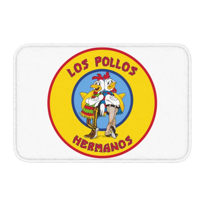 Breaking Bad Los Pollos Hermanos Front Door Mat Anti-Slip Outdoor Quick Dry The Chicken Brothers Doormat Entrance Rug Carpet: Clear