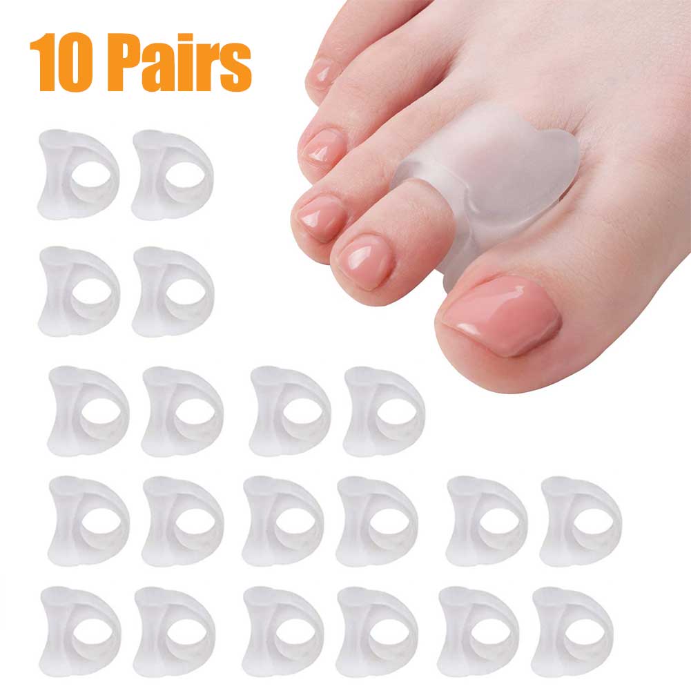 1-10 Pairs Silikon Zehen Separator Bunion Knochen Ektropium Teller Toes Außen Appliance Fuß Pflege Werkzeuge Hallux Valgus Corrector: Tiefe Blau