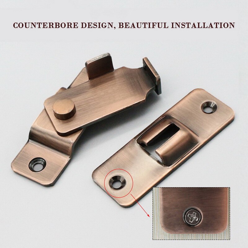 90 Degree Right Angle Doors Window Cabinet Buckle Bolt Sliding Lock for Door Lock Latch Hasp Bending Latch Barrel Bolt