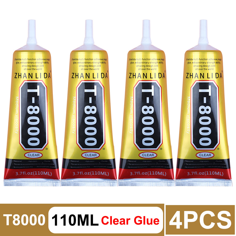15/50/110ML Trasparente T8000 Colla Trasparente Riparazione Del Telefono Gioielli Artigianali in Fibra Componente Elettronico Contatto Adesivo T-8000 Sigillante: Arancione