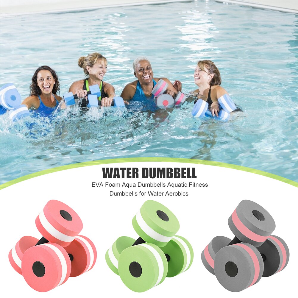 2 Stuks Foam Aqua Dumbbells Aquatic Water Aerobics Oefening Fitness Halters Voor Outdoor Zwembad Body Gym Oefening Fitness