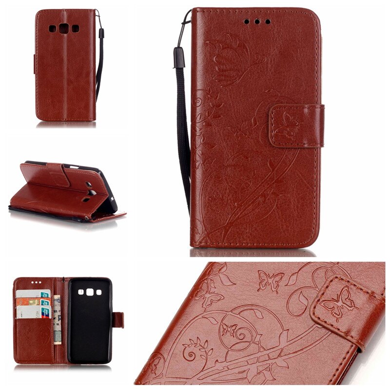 Telefonfodral till samsung  a 3 fodral butterfly stativ läder plånboksfodral skal samsung galaxy  a3 sm-a300f a300f a300