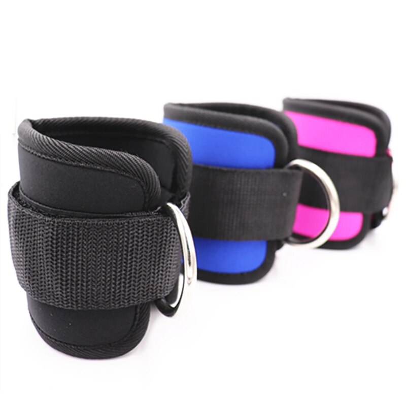 Standaard 2Pcs Fitness Enkelbandjes Gewatteerde Dubbele D-Ring Verstelbare Enkel Guard Strap Hip Abductors Been Gym Training