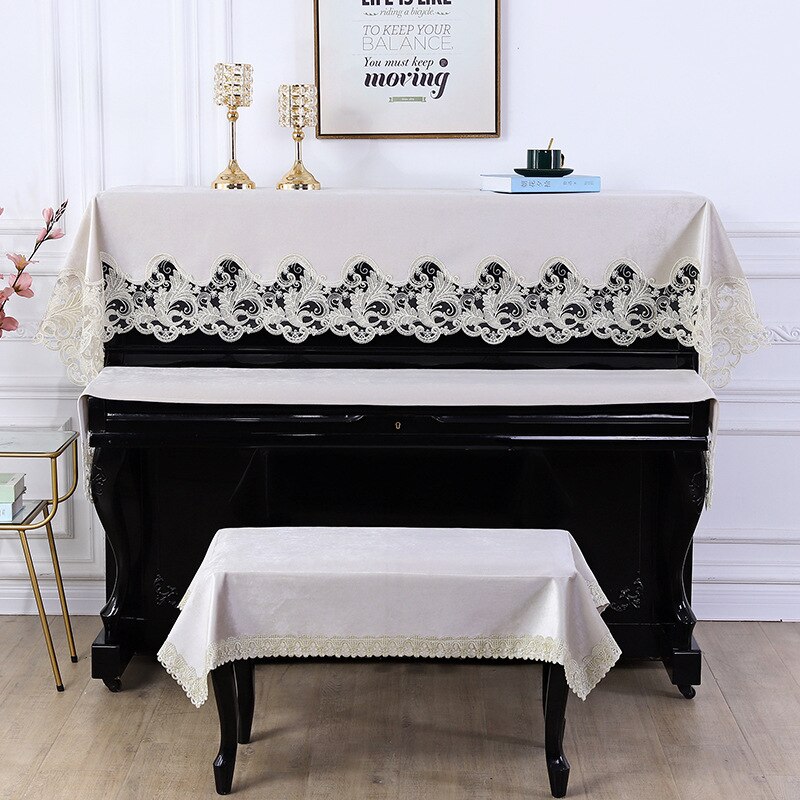 Piano Cover Nordic Dust-proof Half Cover Electronic Piano Cloth Cover Modern Simple Children's Piano Cape Upright Piano Cover: D / 35x57cm Single stool