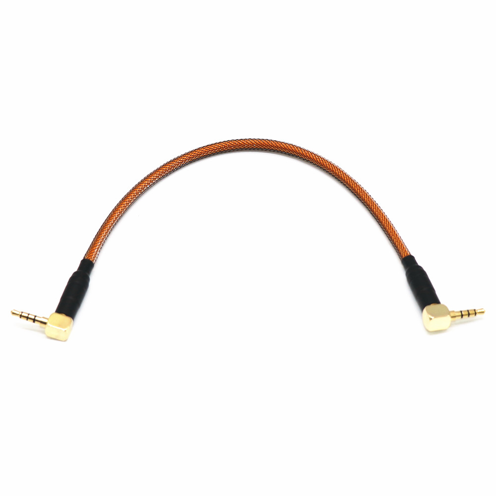 Cable en espiral de resorte TRS TRRS a TRRS de 3,5mm para teclado dividido RODE Sc7 de VIDEOMIC GO Video micrófonos tipo Micro Cables de Audio: Naranja