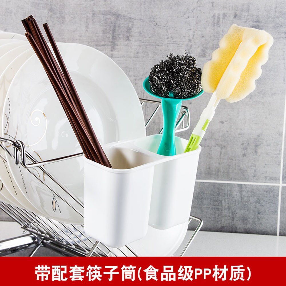304 stainless steel bowl rack drain rack dish rack kitchenware shelf tableware bowl and chopsticks rack Lu52910