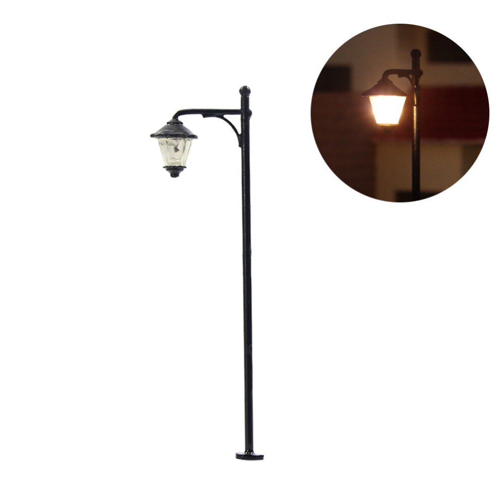 10Pcs Modelspoor Led Lantaarnpaal Lampen Street Lights Ho 6Cm 12V LYM10 Model Outdoor Lamp yard Licht Leds