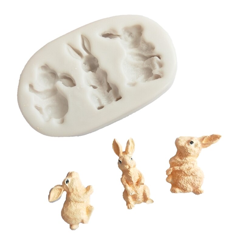 Ostern Hase Silikon bilden Cookie Keramik Machen bilden wiederverwendbar Backen Vorlage Formen für Backen Flüssigkeit Fondant ehemalige
