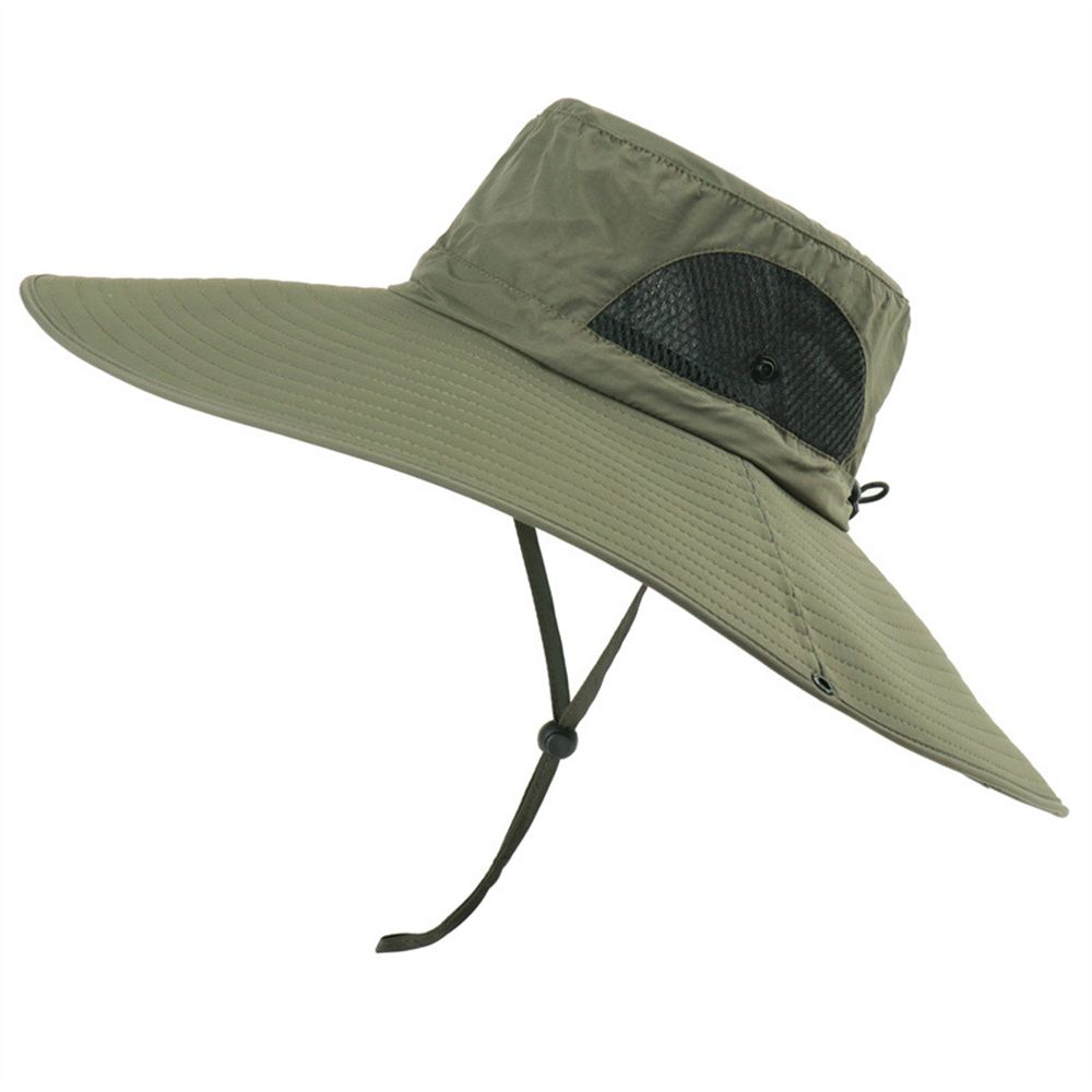 Hombres Mujeres Visera ancha Sombrero de ala Boonie Bucket Cap Verano Pesca Protección solar UV: Lavanda