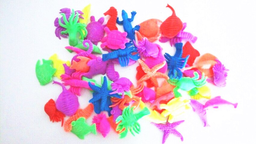 100Pcs In Water Groeiende Bulk Swell Sea Creature Verschillende Soorten Gemengde Uitbreiding Speelgoed Kleurrijke Puzzel Magic Speelgoed