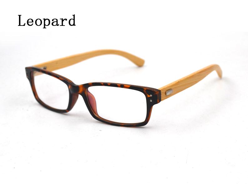 Vintage Bamboo Wooden Legs Rivets transparent glasses Women Men Myopia Presbyopia Optical Prescription Glasses Frame L3: 2