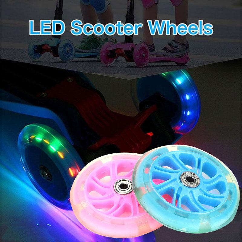 Rueda de polea para patinete, ruedas de PU, 2 colores, portátil, 120mm, carrito de compras, Scooter, Longboard práctico