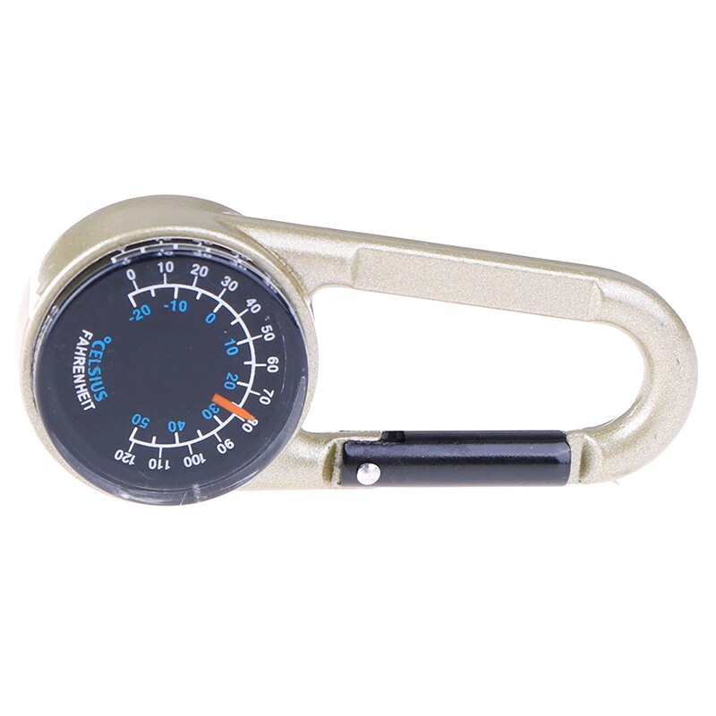 Multifunzionale mini 3in1 Moschettone Termometro della Bussola di Campeggio Esterna trekking