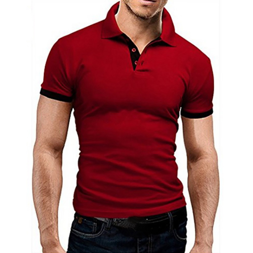 Novedad de verano, Polo de manga corta con cuello hueco para hombre, camiseta transpirable de de negocios, ropa de masculina