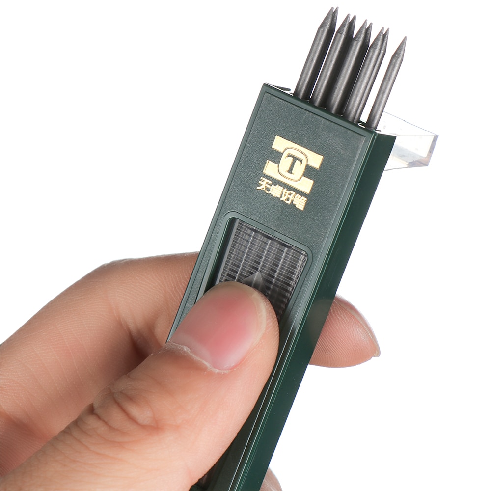 10 Teile/schachtel 2mm 2B HB Schwarz Mechanische Bleistift Blei Nachfüllung Schule Studenten Automatische Blei Ader füllt nach Bleistift Blei