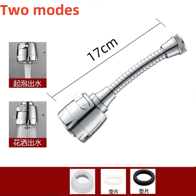 Keukenkraan 360° ° Draaibaar Verstelbare 2/3 Modus Waterbesparende Mondstuk Filter Verlengbuis Douchekraan Universele Keukenaccessoires: Rood