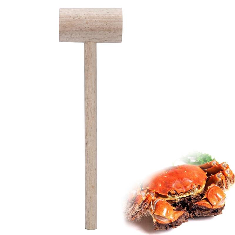 Kapmore 1pc Crab Mallet Multi-Use Wooden Lobster Mallet Food Hammer Seafood Tool Crab Tools Accessories