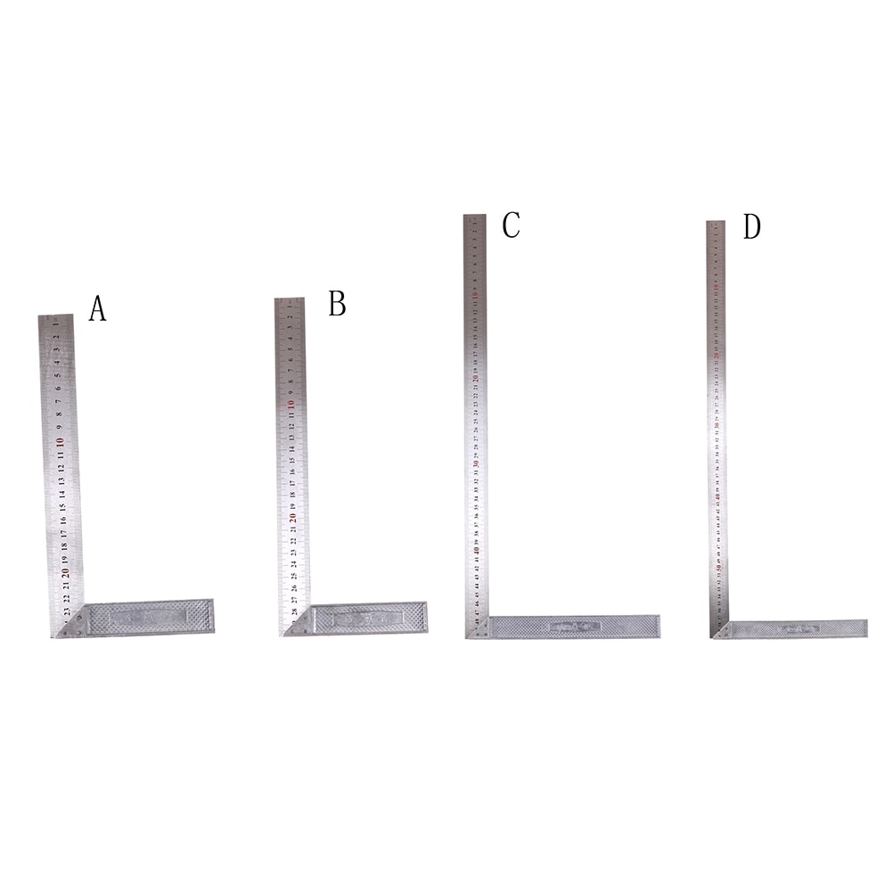 90 Degrees Metal Steel Engineers Try Square Set Wood Measuring Tool Right Angle Ruler Measurement Instruments