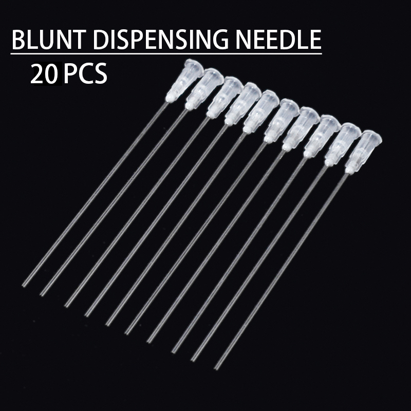 10/20 stücke Dosier nadeln Klebe spritze Nadel länge Maschinen düsen kleber Nadel stumpfes Ende Gewinde anschluss 14g-27g