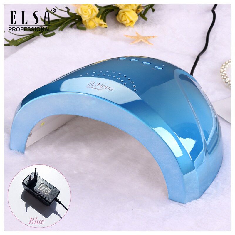 Sol una lámpara UV LED seca uñas lámpara UV secador de uñas 3 colores Gel pulido Curin con 48W Fondo lámpara temporizador inducción automática: Blue / US