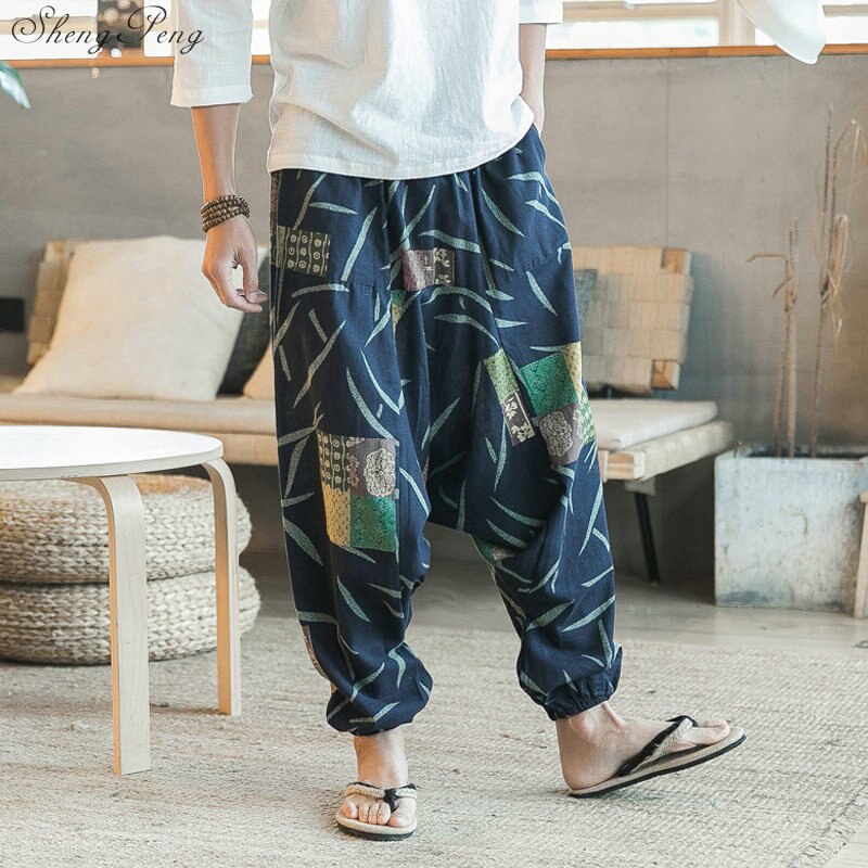 Pantalon kung fu pour hommes, vêtement thaïlandais traditionnel chinois, vêtement oriental pour hommes, V783: 3 / XXXL