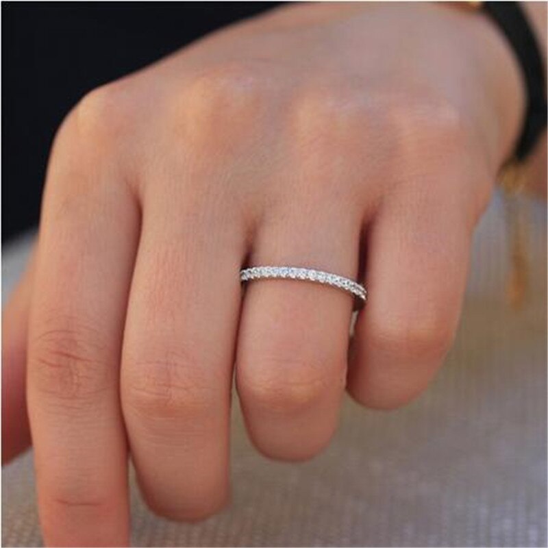 Female Cross ring 925 Sterling silver Micro Pave AAAAA Cz Engagement Wedding Band Rings for women Bridal Party Jewelry