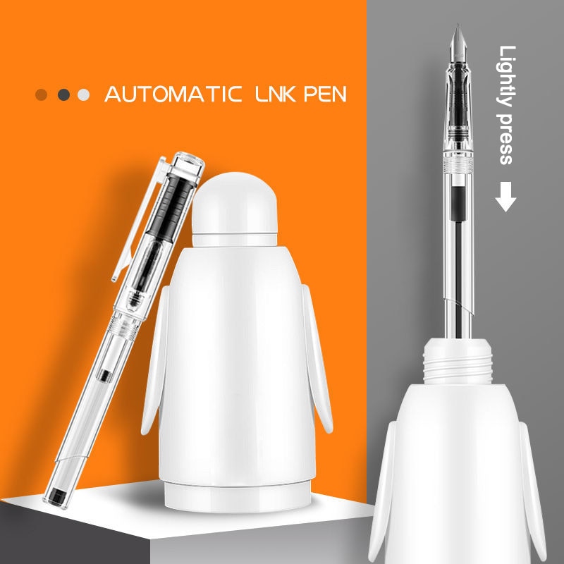 Automatic Ink Fountain Pen Fountain Pens for Writing Automatic Ink Pen Transparent Pen Student Pen Beginners Available K