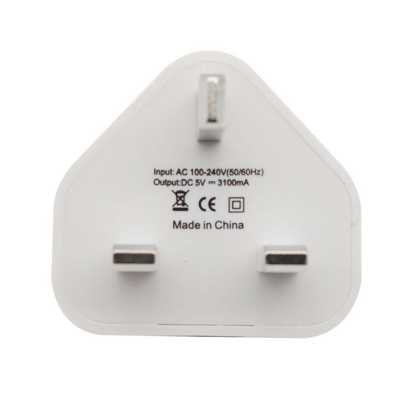 1pc royaume-uni prise murale puissance 3 broches prise adaptateur chargeur avec 1/2/3 Ports USB pour tablettes de téléphone Portable petit et Portable pour voyage