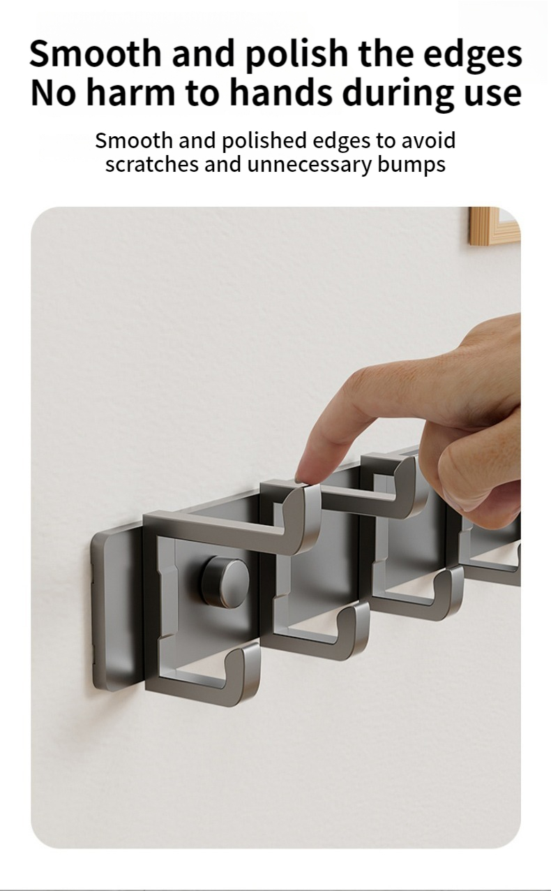 no drill door hooks Folding Robe Hooks Towel Hanger Nail Wall Rack Hooks Coat Clothes Holder for Bathroom Kitchen Accessories