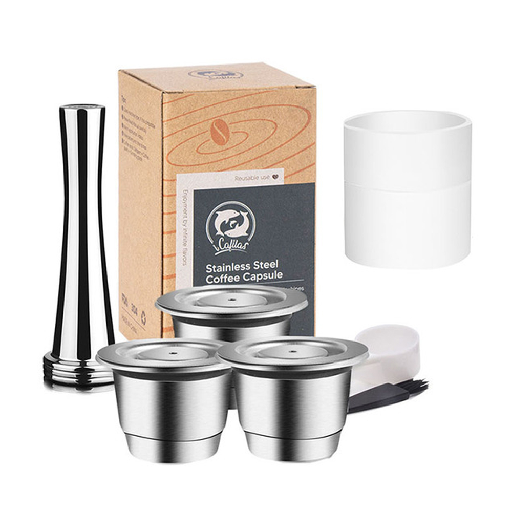 Edelstahl Nespresso Nachfüllbare Kaffee Kapsel manipulieren Wiederverwendbare Kaffee Schote Coffeeware Zubehör Für Barista Espresso Hersteller: MULTI