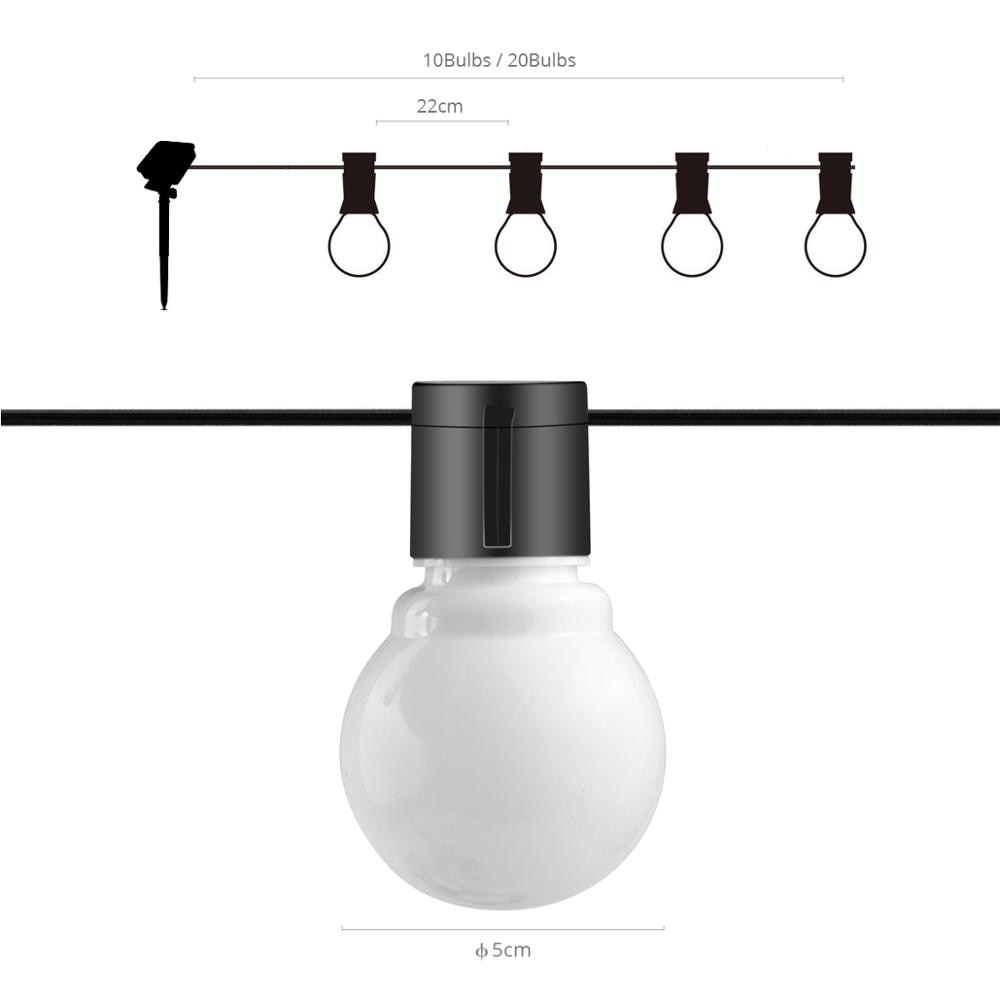 Zonne-energie Wandlamp Outdoor Verlichting Led Fairy String Lights Straat Lamp Zonlicht Buiten Balkon Tuin Licht Decoratie