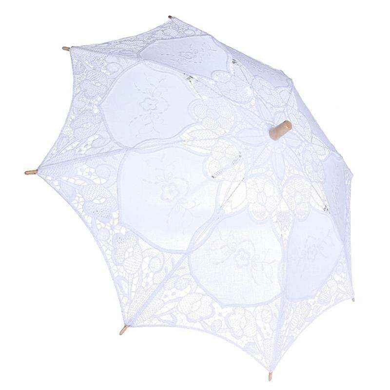 Photobooth accessoires dame mariage dentelle parapluie Parasol parasols fête nuptiale Photo prise décoration accessoires de mariage: Black
