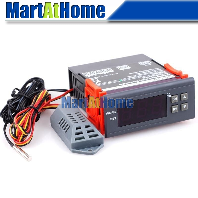 Digitale luchtvochtigheidsregelaar sensor  wh8040 meetbereik 1% ~ 99%  rh  dc 24v voor waterdieren, reptielen en amfibieën  #bv410 cf