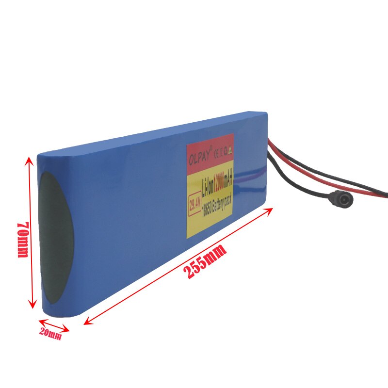 Batterie Rechargeable 7S2P 18650 li-ion, 29.4v, 12000mAh, pour vélo et trottinette électrique