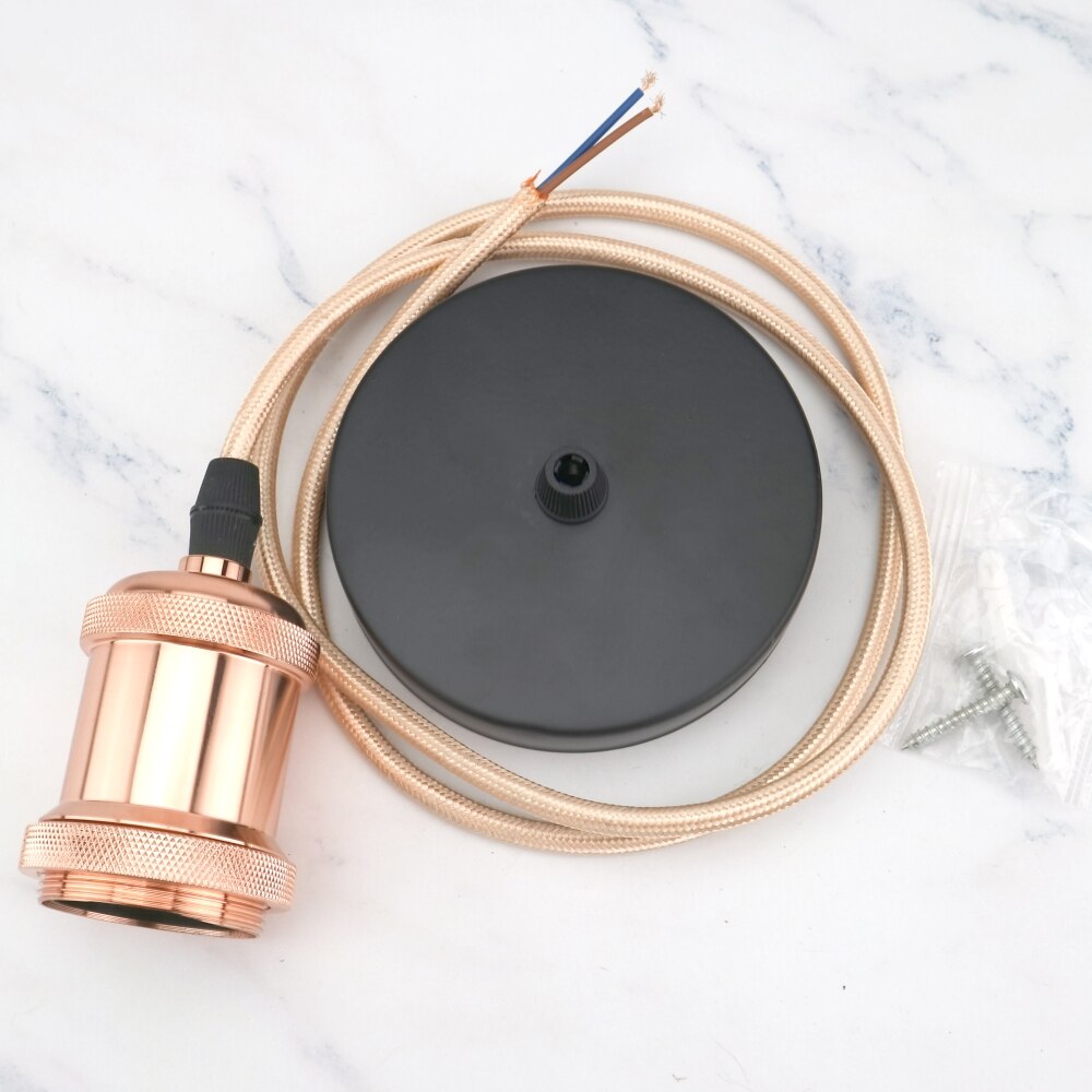 Vintage Hanglampen E27 Lamphouder Socket 110V 220V Schakelaar Schroef Fitting 1 Meter Lamp Bases Retro Edison lamphouder