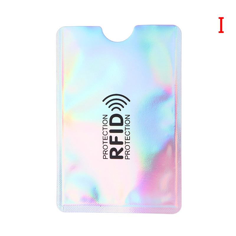 10PCS Credit Card Protector Secure Sleeve RFID Blocking ID Holder Foil Shield ID Card holder Badges Passport: I