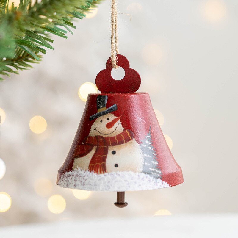 Kerst Smeedijzeren Klokken Kerstman Sneeuwpop Hanger Decoratie Klokken