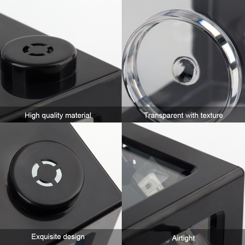 USB Mini Aquarium Fishes Tank With LED Lamp Light Small Aquariums Stackable Rumble Fish Cylinder Aquarium Supplies