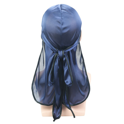 Luksus herre silkeaktig durags bandana turban lue parykker doo menn sateng durag biker hodeplagg pannebånd pirat lue hårtilbehør: 19