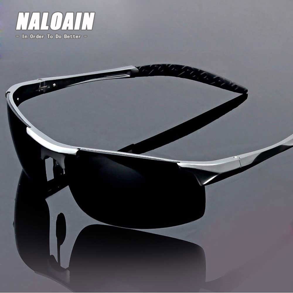 NALOAIN Gepolariseerde Zonnebril HD Lens Metalen Frame Sport Zonnebril Driving Goggles Voor Mannen Vrouwen Vissen Outdoor