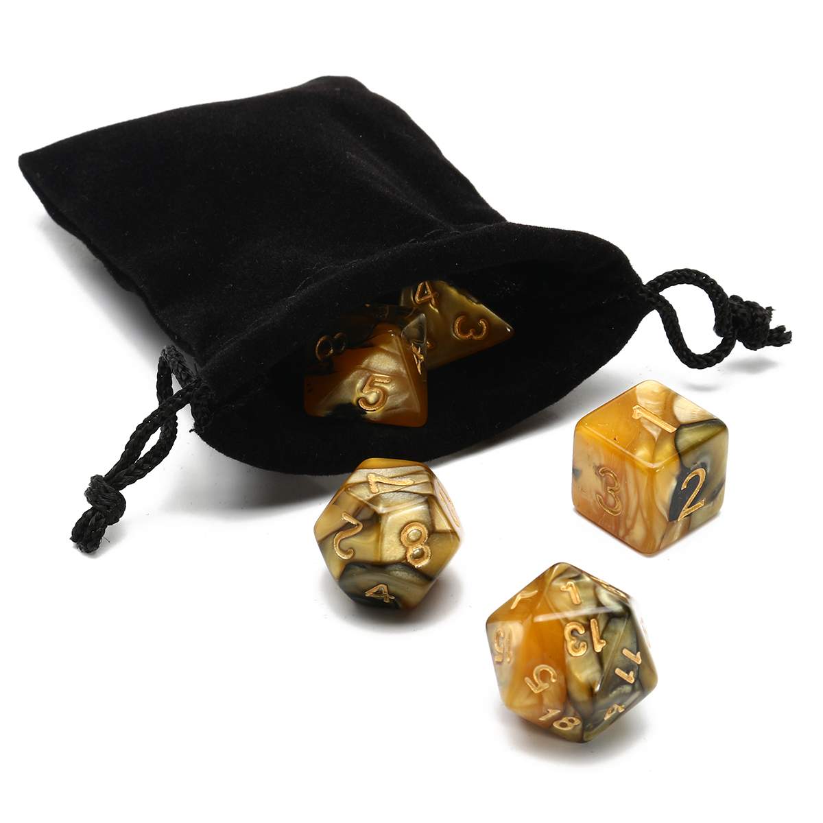 7 pièces polyèdre acrylique jeu de dés enfants mathématiques apprentissage numérique dés jouet RPG TRPG mdn jeux accessoire D4-D20 divertissement Gadgets