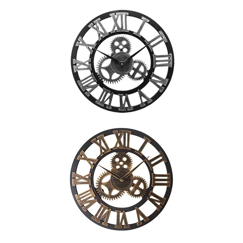 Industrial Gear Wall Clock Decorative Retro MDL Wall Clock Industrial Age Style Room Decoration Wall Art Décor