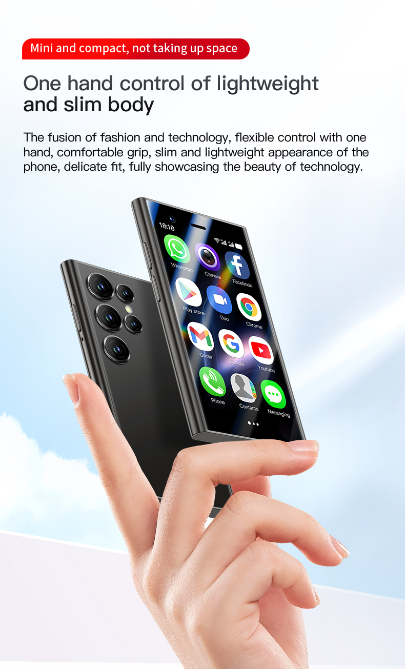 El teléfono inteligente 4G más pequeño del mundo, SOYES S24 Pro Max de 3 pulgadas, hace un debut impresionante. Desbloqueo facial+Selección multicolor 2400mAh