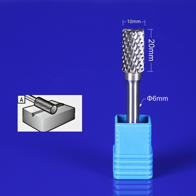 1pc-free vhm tungsten staal frees, 6mm schacht EEN soort Metalen elektrische slijpen hoofd, polijsten tool: AEX1020M06