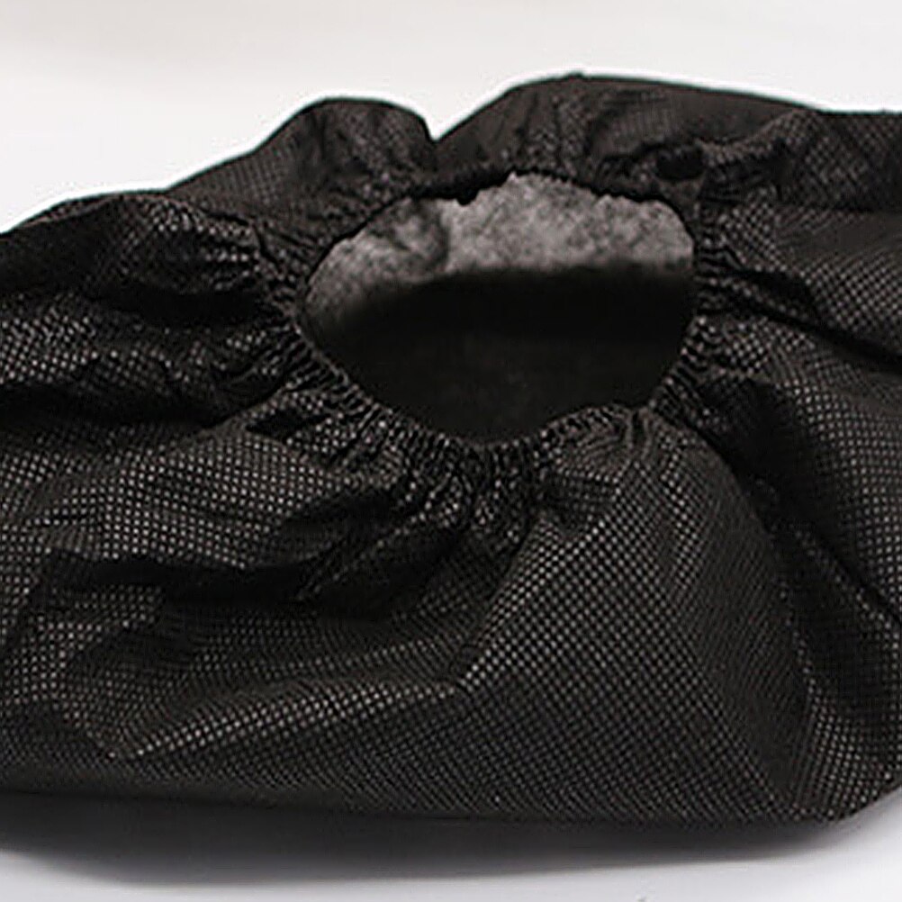 Cubierta de zapato desechable no tejida, 100 piezas, negra, gruesa, no tejida, antideslizante