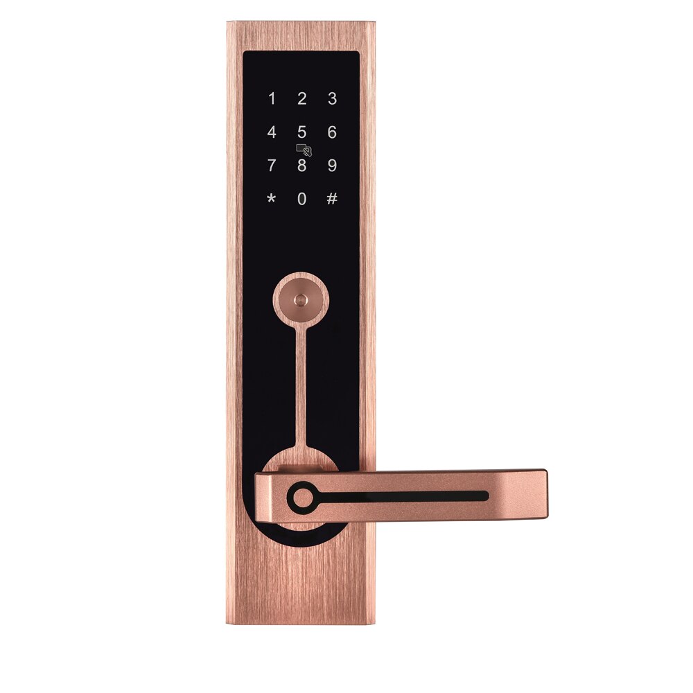 Smart lock for hotel apartment door with passwords IC card key unlock way