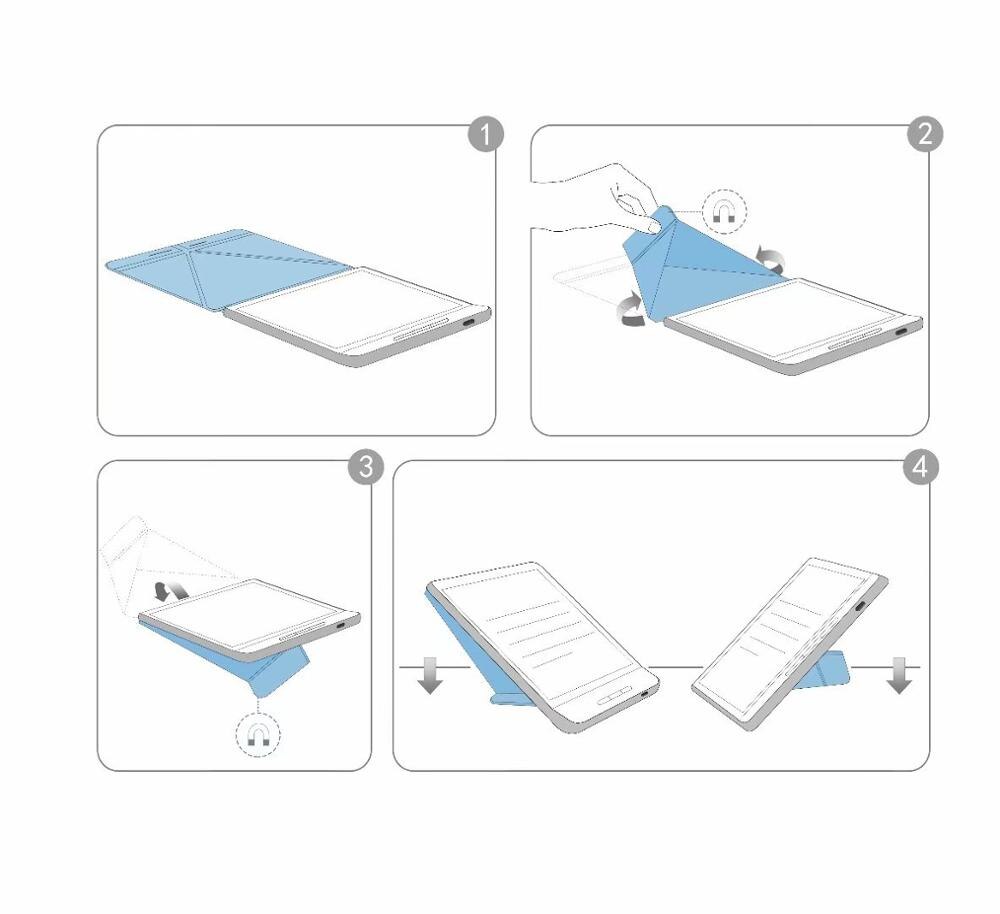 Funda magnética para tableta Kobo Libra H2O, 7 pulgadas, E-book , carcasa con soporte abatible para transformador, de cuero PU, para Kobo Libra H2O